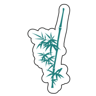 Bamboo Stick Sticker (Turquoise)